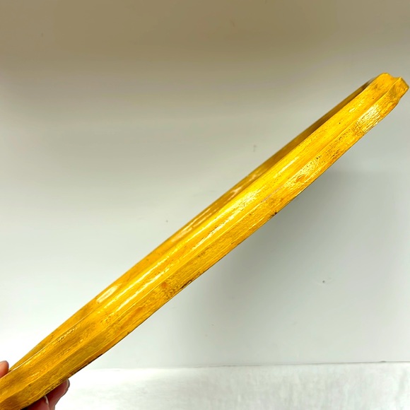 Vintage wood serving tray hand painted with floral bouquet design - Picture 6 of 6